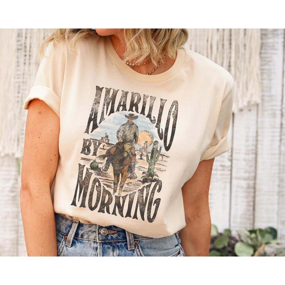 Amarillo By Morning Country Music Cowboy Shirt